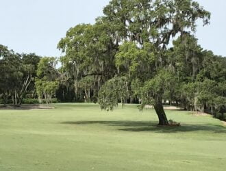 Beautiful scene on a golf course in Florida.