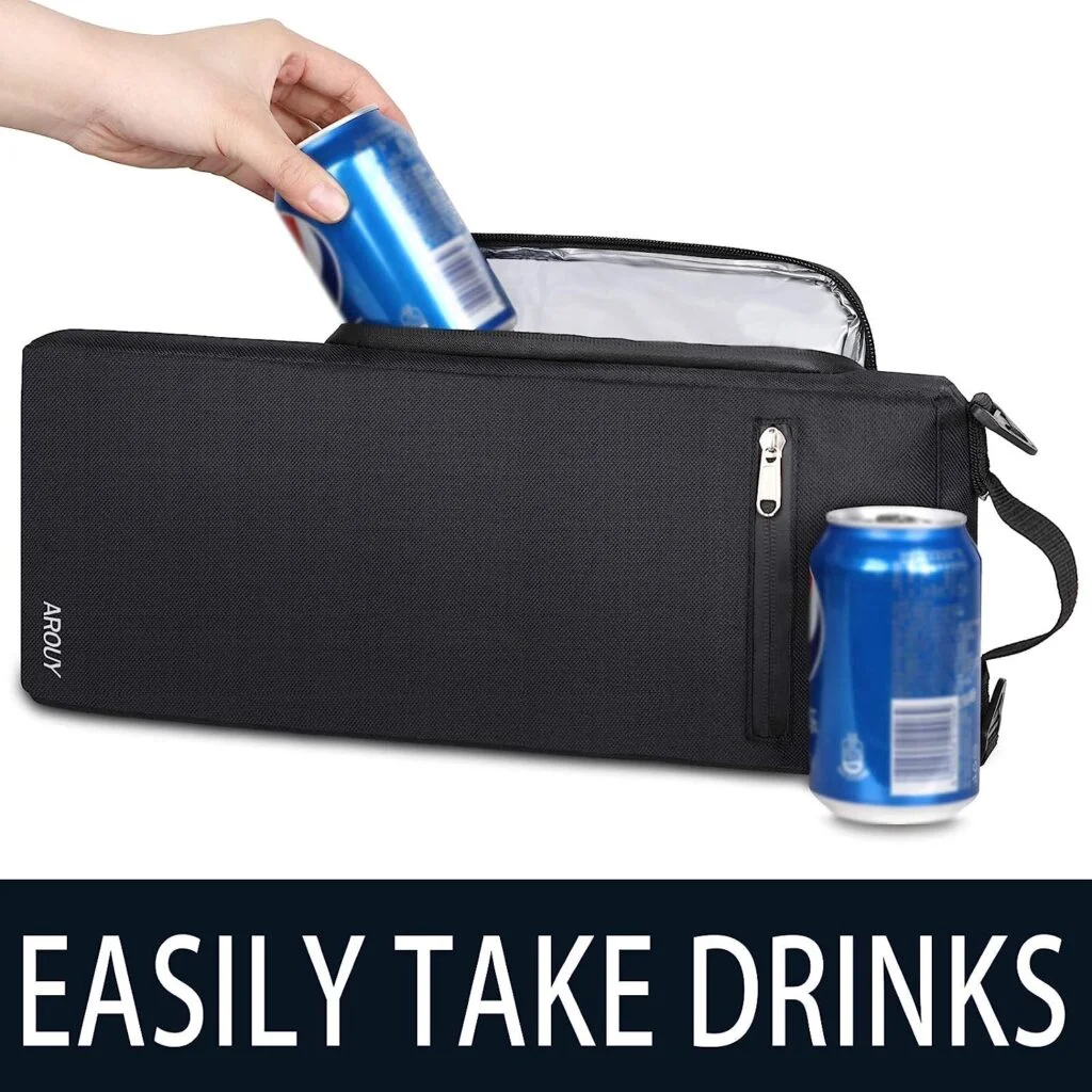 AROUY Golf Cooler Bag - Golf Accessories for Men and Small Soft Cooler Bags Insulated Beer Cooler Holds a 6 Pack of Cans or Two Bottles of Wine, Golf Sports Bags