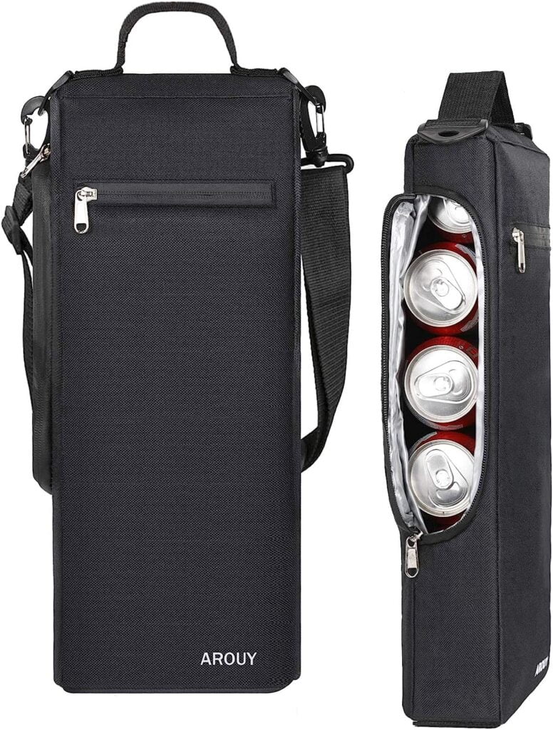 AROUY Golf Cooler Bag - Golf Accessories for Men and Small Soft Cooler Bags Insulated Beer Cooler Holds a 6 Pack of Cans or Two Bottles of Wine, Golf Sports Bags AROUY Golf Cooler Bag - Golf Accessories for Men and Small Soft Cooler Bags Insulated Beer Cooler Holds a 6 Pack of Cans or Two Bottles of Wine, Golf Sports Bags