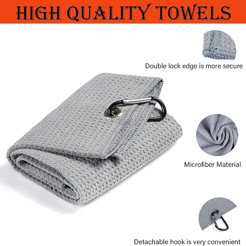 Golf Cleaning Kit (16 in 1), Golf Towel, Cleaning Brush, Divot Repair Tool, Golf Ball Alignment Kit, Score Counter, Golf Ball Holder Tee, Golf Accessories, Make Perfect Golf Gifts for Men or Women! Golf Cleaning Kit (16 in 1), Golf Towel, Cleaning Brush, Divot Repair Tool, Golf Ball Alignment Kit, Score Counter, Golf Ball Holder Tee, Golf Accessories, Make Perfect Golf Gifts for Men or Women!