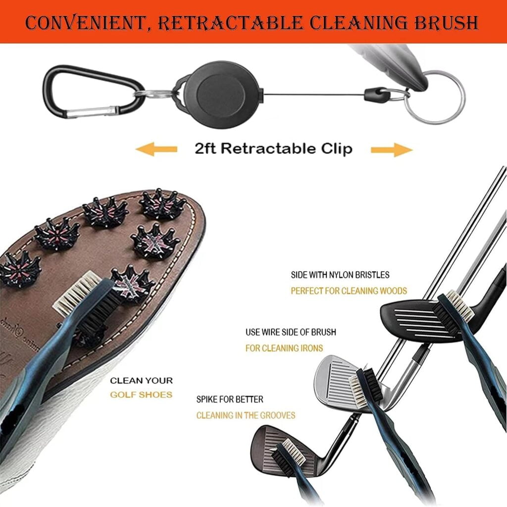 Golf Cleaning Kit (16 in 1), Golf Towel, Cleaning Brush, Divot Repair Tool, Golf Ball Alignment Kit, Score Counter, Golf Ball Holder Tee, Golf Accessories, Make Perfect Golf Gifts for Men or Women! Golf Cleaning Kit (16 in 1), Golf Towel, Cleaning Brush, Divot Repair Tool, Golf Ball Alignment Kit, Score Counter, Golf Ball Holder Tee, Golf Accessories, Make Perfect Golf Gifts for Men or Women!