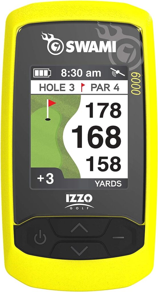 Izzo Swami 6000 Handheld Golf GPS Water-Resistant Color Display With 38,000 Course Maps Scorekeeper