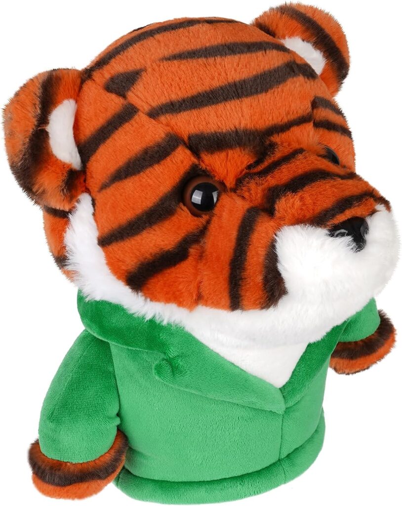 LZFAN Golf Club Covers for Woods and Drivers Funny Driver Headcover Animal Golf Club Head Covers Golf Gifts for Men Women Plush Tiger