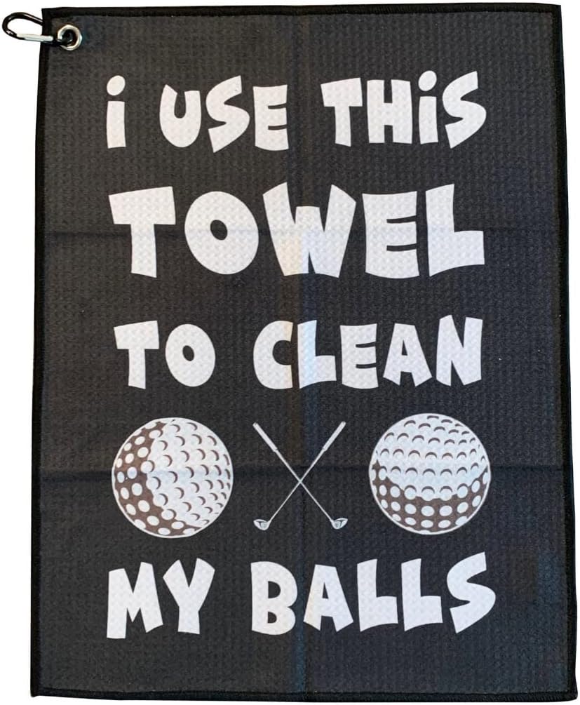 SHANKITGOLF Funny Golf Towel, Printed Golf Towels for Golf Bags with Clip,Golf Gift for Men Husband Boyfriend Dad, Birthday Gifts for Golf Fan, Funny Golf Lover Gift Clean My Golf Balls SHANKITGOLF Funny Golf Towel, Printed Golf Towels for Golf Bags with Clip,Golf Gift for Men Husband Boyfriend Dad, Birthday Gifts for Golf Fan, Funny Golf Lover Gift Clean My Golf Balls