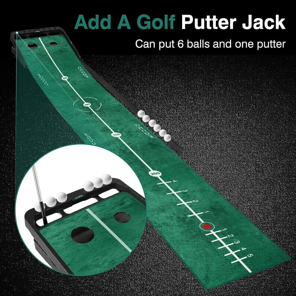Slope Adjustable Golf Putting Green Indoor Putting Matt Golf Practice Training Equipment Putting Mat with 1/2 Hole Training Ball Return for Mini Games Practicing at Home Office - Golf Accessories Slope Adjustable Golf Putting Green Indoor Putting Matt Golf Practice Training Equipment Putting Mat with 1/2 Hole Training Ball Return for Mini Games Practicing at Home Office - Golf Accessories