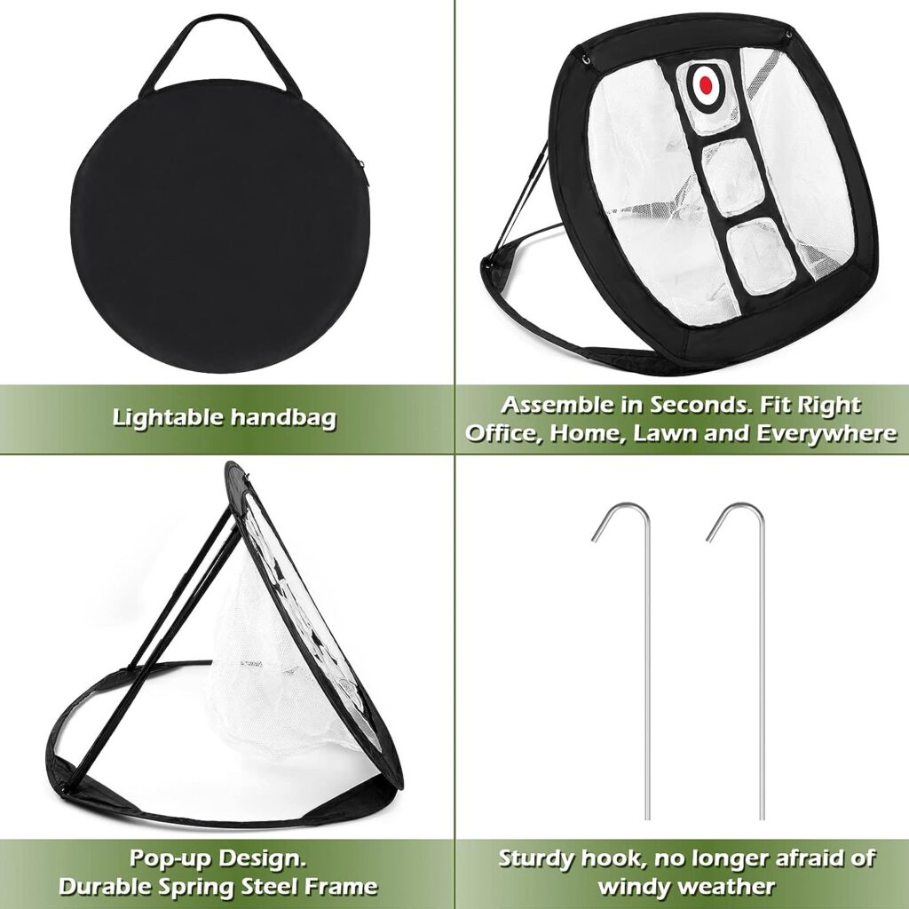 Tri-Turf Golf Mat with Training Net and Golf Training Mat for Swing Detection