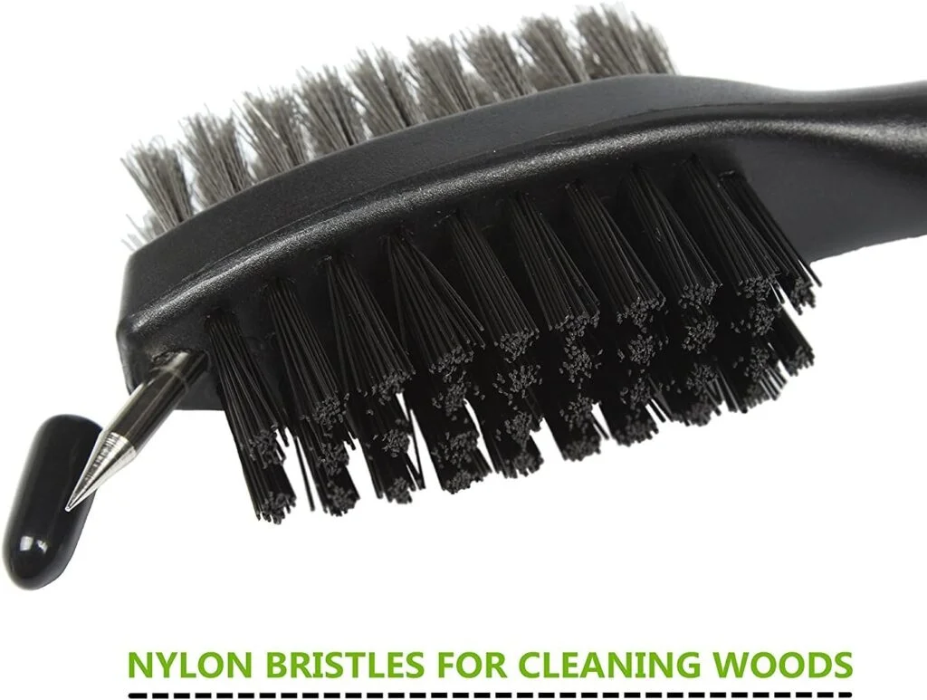 Yoport® Golf Club Brush and Club Groove Cleaner 2 Ft Retractable Zip-line Aluminum Carabiner, Lightweight and Stylish, Ergonomic Design, Easily Attaches to Golf Bag