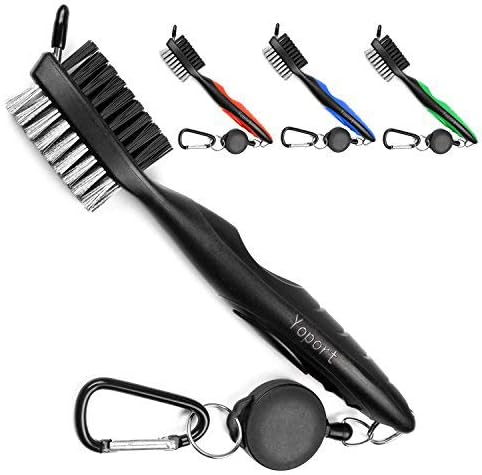 Yoport® Golf Club Brush and Club Groove Cleaner 2 Ft Retractable Zip-line Aluminum Carabiner, Lightweight and Stylish, Ergonomic Design, Easily Attaches to Golf Bag Yoport® Golf Club Brush and Club Groove Cleaner 2 Ft Retractable Zip-line Aluminum Carabiner, Lightweight and Stylish, Ergonomic Design, Easily Attaches to Golf Bag