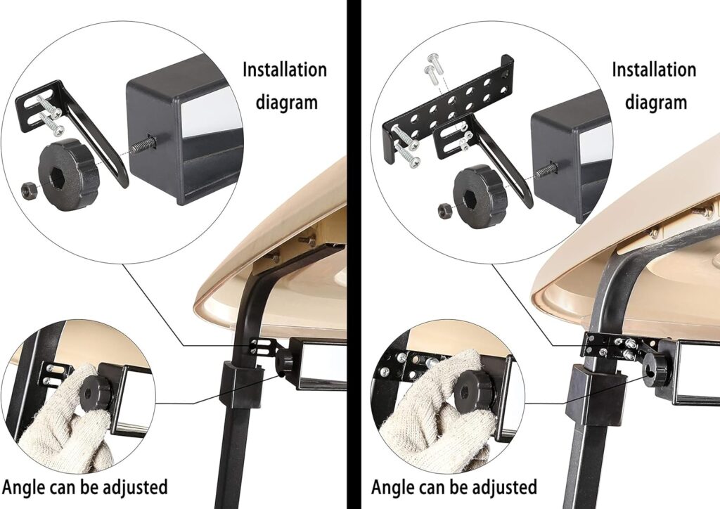 10L0L Universal Golf Cart 4 Panel Mirror for EZGO Club Car Yamaha, Eliminate Blind Spots Rear View Mirror 10L0L Universal Golf Cart 4 Panel Mirror for EZGO Club Car Yamaha, Eliminate Blind Spots Rear View Mirror