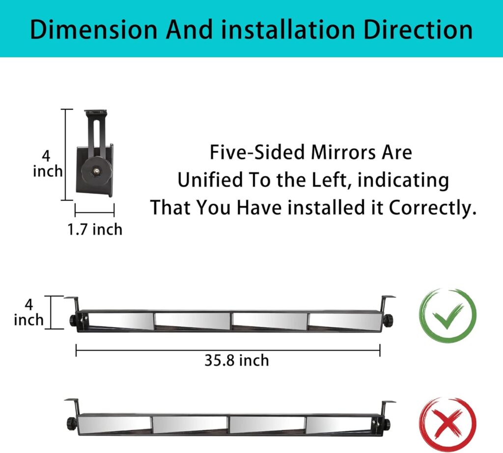 10L0L Universal Golf Cart 4 Panel Mirror for EZGO Club Car Yamaha, Eliminate Blind Spots Rear View Mirror 10L0L Universal Golf Cart 4 Panel Mirror for EZGO Club Car Yamaha, Eliminate Blind Spots Rear View Mirror