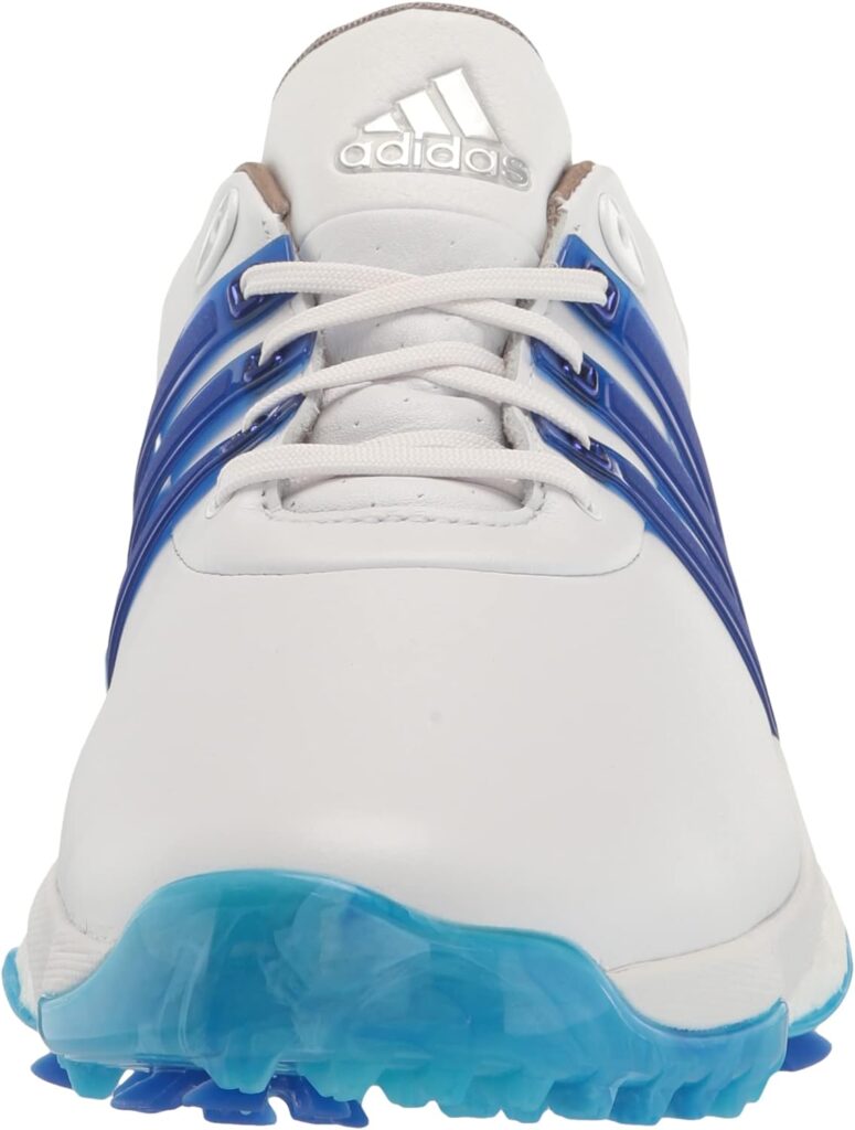 adidas Golf Mens Tour360 22 Golf Shoes Sneaker, FTWR White/Lucid Blue/Silver met, 7