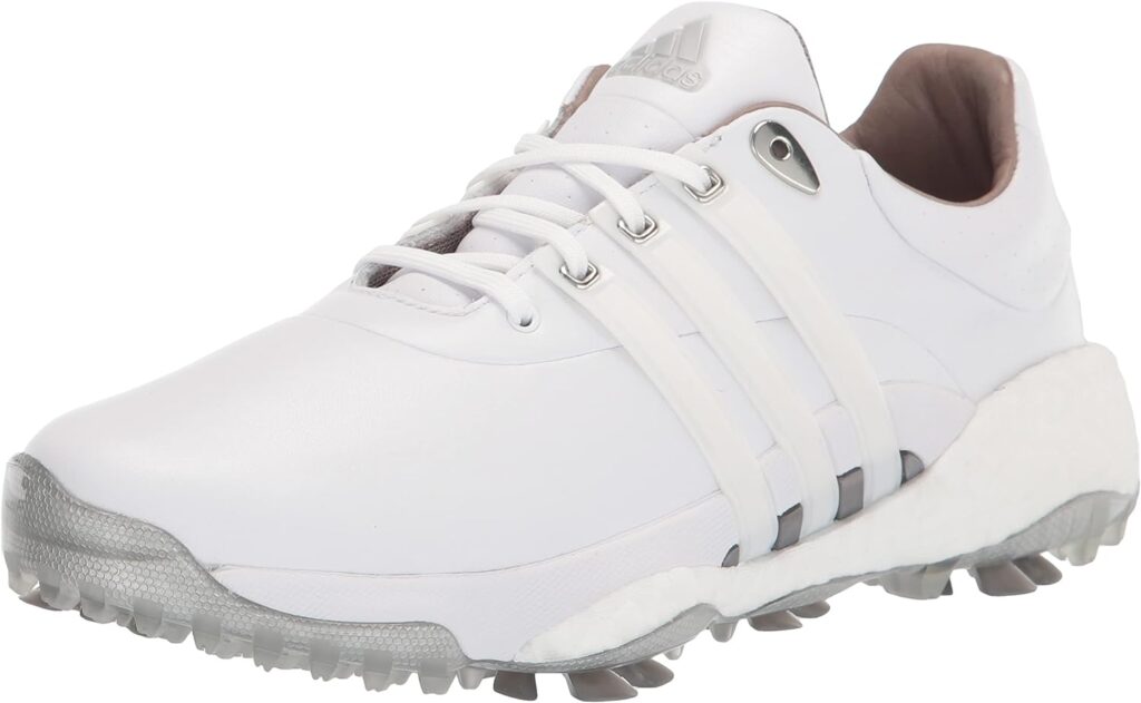 adidas Golf Mens Tour360 22 Golf Shoes Sneaker, FTWR White/Lucid Blue/Silver met, 7