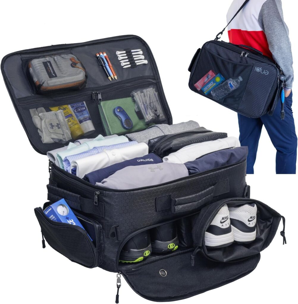 Enpi Golf Trunk Organizer and Travel Bag - Car Storage for Golf Accessories, Mens Golf Gear, Locker  Shoe Organizer - Ideal for Golf Enthusiasts and Gifts