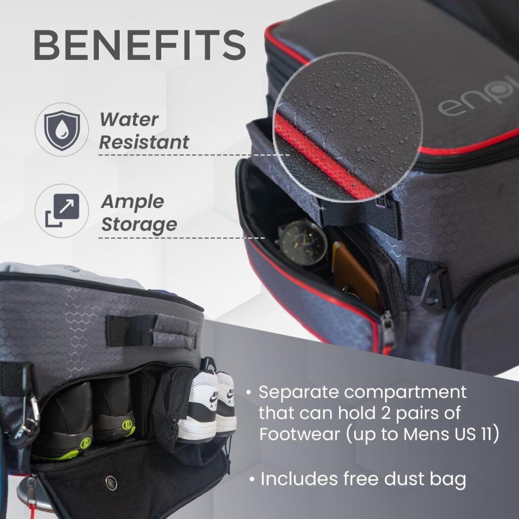 Enpi Golf Trunk Organizer and Travel Bag - Car Storage for Golf Accessories, Mens Golf Gear, Locker  Shoe Organizer - Ideal for Golf Enthusiasts and Gifts