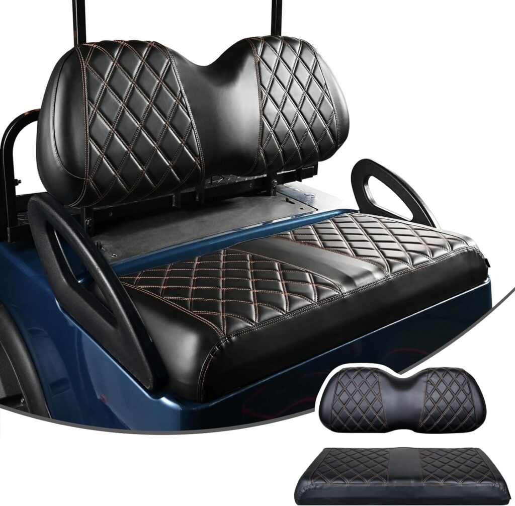 NOKINS Golf Cart Diamond Seat Cover Kit, Fit for Club Car EZGO Yamaha Ordinary Seat Cushion, No Need to Use Gun Nails, Golf Cart Vinyl Seat Cover NOKINS Golf Cart Diamond Seat Cover Kit, Fit for Club Car EZGO Yamaha Ordinary Seat Cushion, No Need to Use Gun Nails, Golf Cart Vinyl Seat Cover
