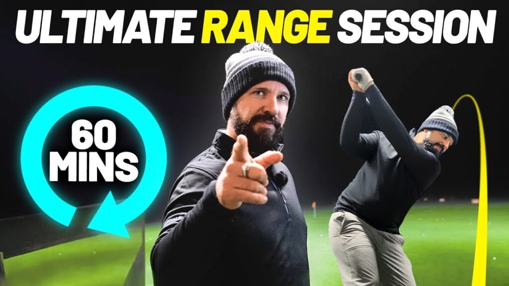 Practicing Golf at a Driving Range