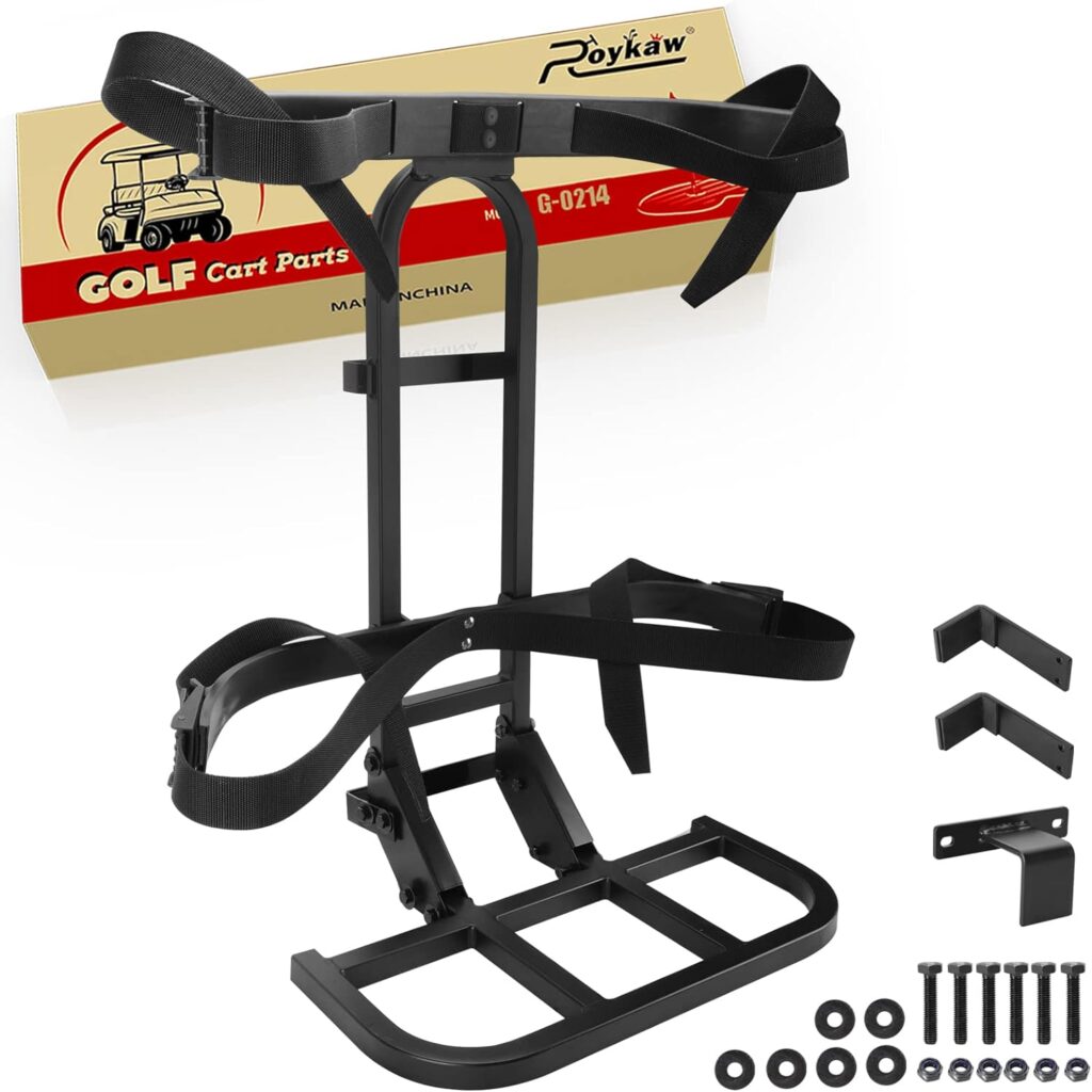 Roykaw Golf Cart Rear Seat Bag Holder or Rear Seat Safety Grab Bar Fits EZGO Club Car Yamaha,Dont Occupy The Rear Seat/No Drilling Required