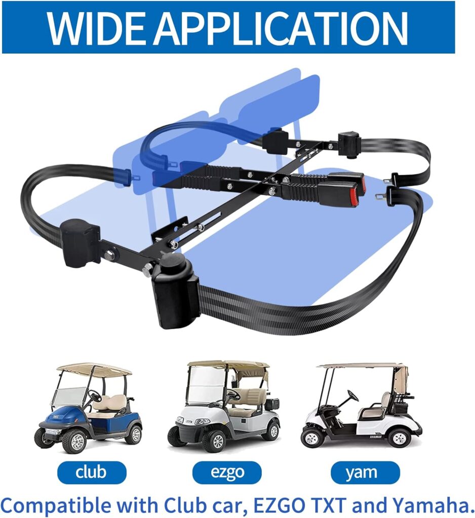 YOUXIFUN Universal Golf Cart Seat Belt Bracket Kit for EZGO, Club Car, Yamaha