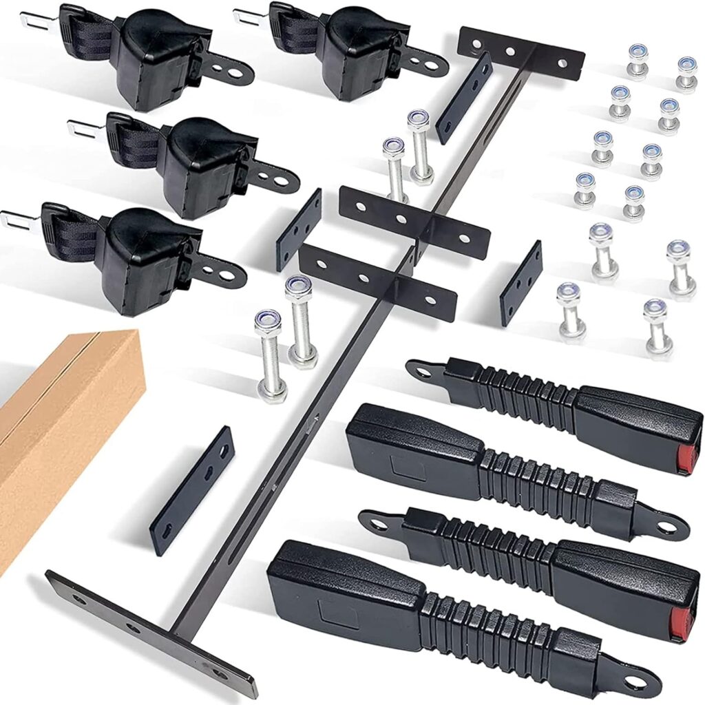 YOUXIFUN Universal Golf Cart Seat Belt Bracket Kit for EZGO, Club Car, Yamaha