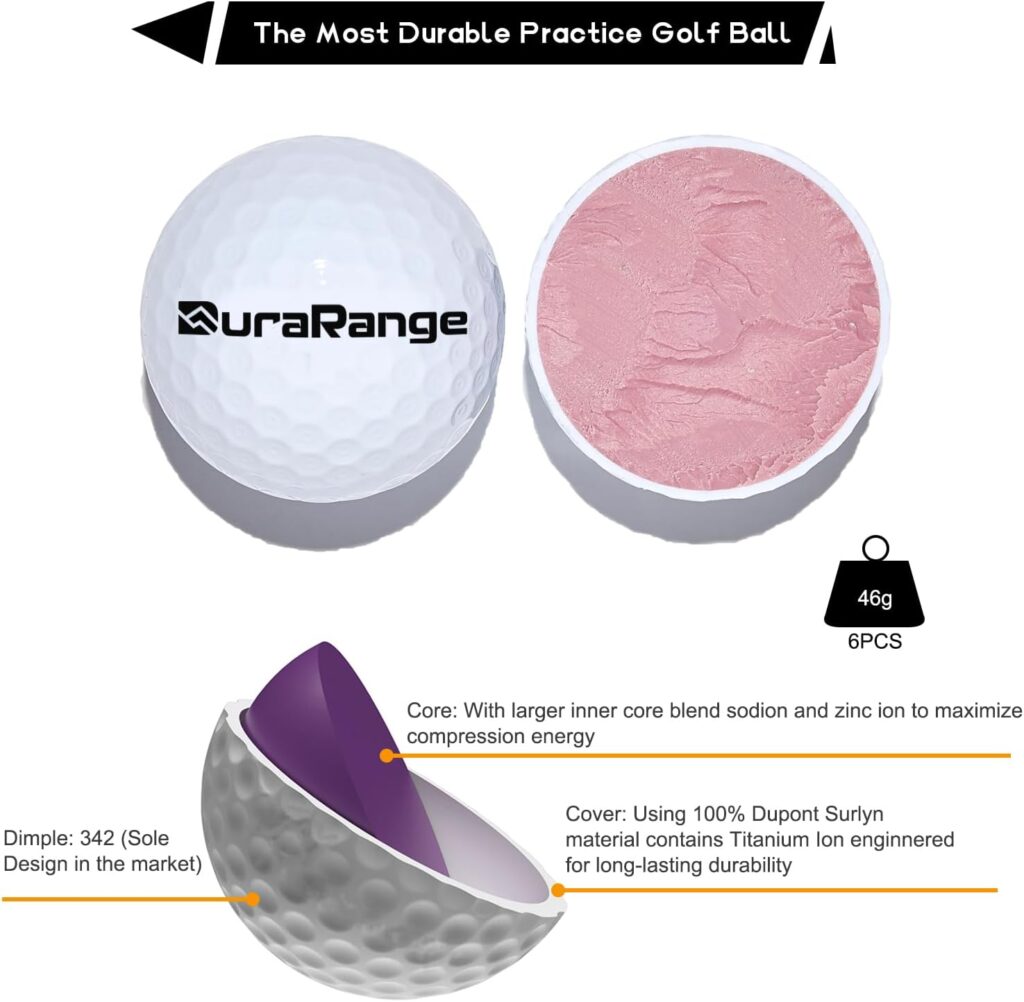 DURARANGE Pop-up Golf Chipping Net Set - Foldable Training Kit with 2 Hitting Mats, 6 Practice Balls, 6 Foam Balls - Ultimate Golf Gift  Target Chipping Aids DURARANGE Pop-up Golf Chipping Net Set - Foldable Training Kit with 2 Hitting Mats, 6 Practice Balls, 6 Foam Balls - Ultimate Golf Gift  Target Chipping Aids