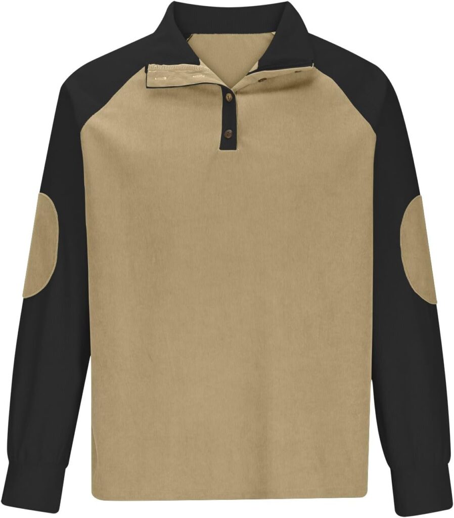Muscularfit Mens Casual Shirts 2024 Fashion Long Sleeve Corduroy Button Shirt Loose Lightweight Pullover Sweatshirt No Hoodie