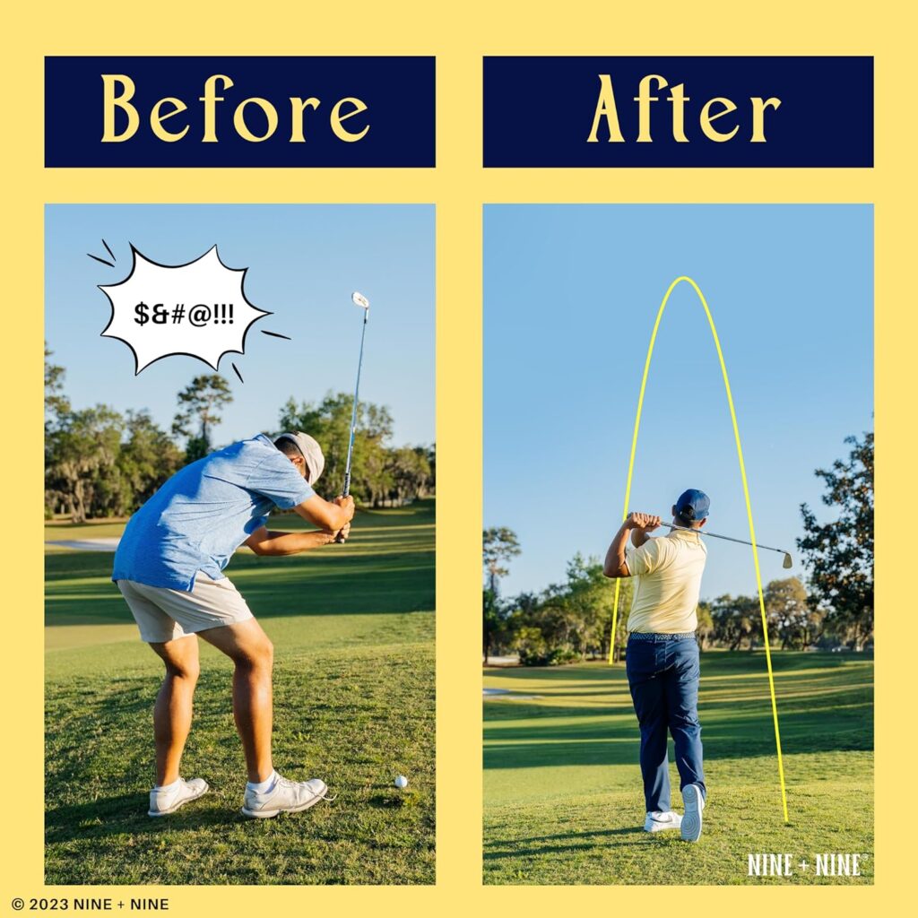 NINE + NINE Premium Golf Swing Detection Mat - Golf Training Mat - Golf Accessories for Men  Women - Divot Training Board  Training Aid for Indoor  Outdoor Practice - Durable Replaceable Sheets