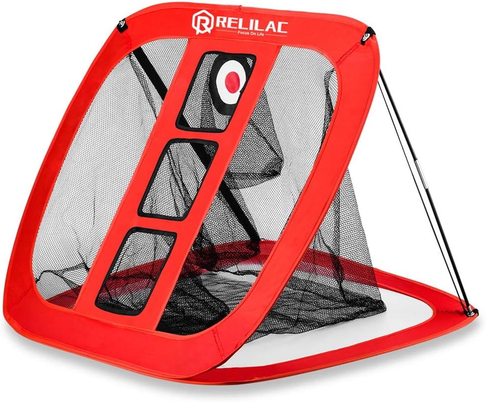 Relilac Pop Up Golf Chipping Net - Indoor/Outdoor Golfing Target Accessories for Backyard Accuracy and Swing Practice - Great Gifts for Men, Dad, Husband, Women, Kid, Golfers