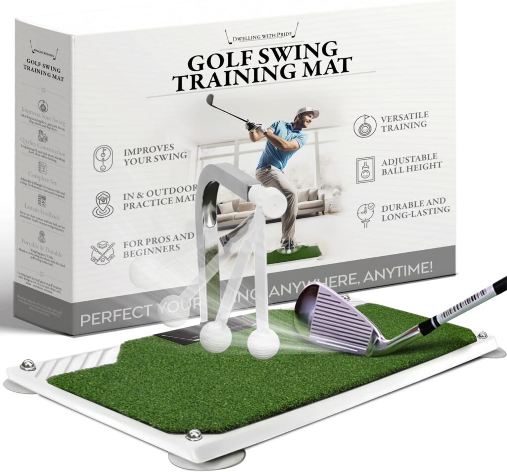 Golf Practice Equipment - Golf Training with Irons  Clubs in Your Home Or Office - Golf Trainer with 5 Height for Golf Swing - Portable  Durable Golf Training Aids Swing