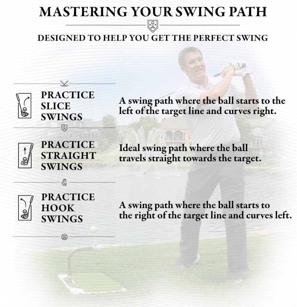 Golf Practice Equipment - Golf Training with Irons  Clubs in Your Home Or Office - Golf Trainer with 5 Height for Golf Swing - Portable  Durable Golf Training Aids Swing