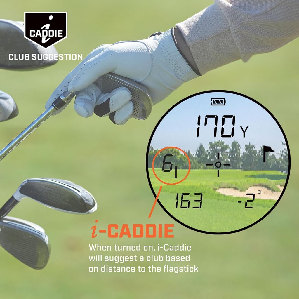 IZZO Golf Swami Laser Rangefinder with Slope, Pin Lock  Club Suggestion, 500-800 Yards Range, Carry Case