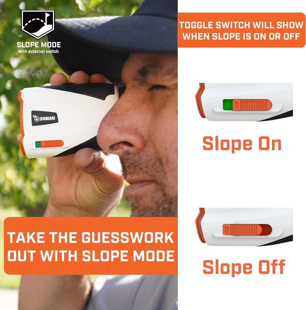 IZZO Golf Swami Laser Rangefinder with Slope, Pin Lock  Club Suggestion, 500-800 Yards Range, Carry Case