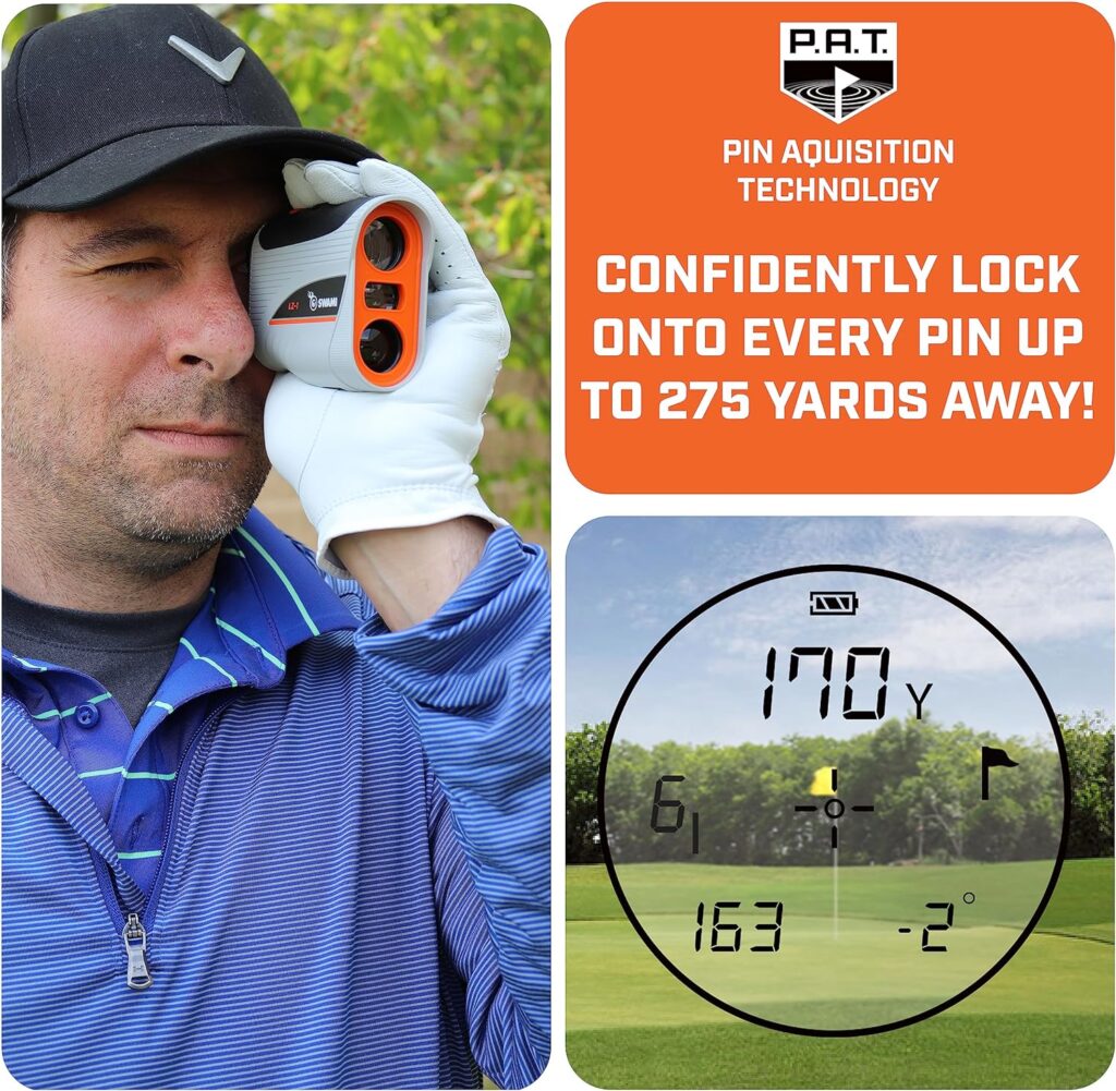 IZZO Golf Swami Laser Rangefinder with Slope, Pin Lock  Club Suggestion, 500-800 Yards Range, Carry Case